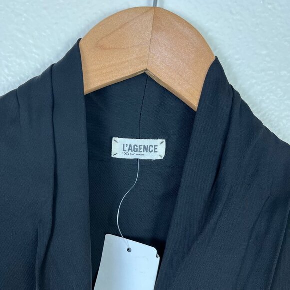 L’AGENCE Crossover Front Short Play Romper Black NWT Women’s Size 2 - Picture 7 of 9